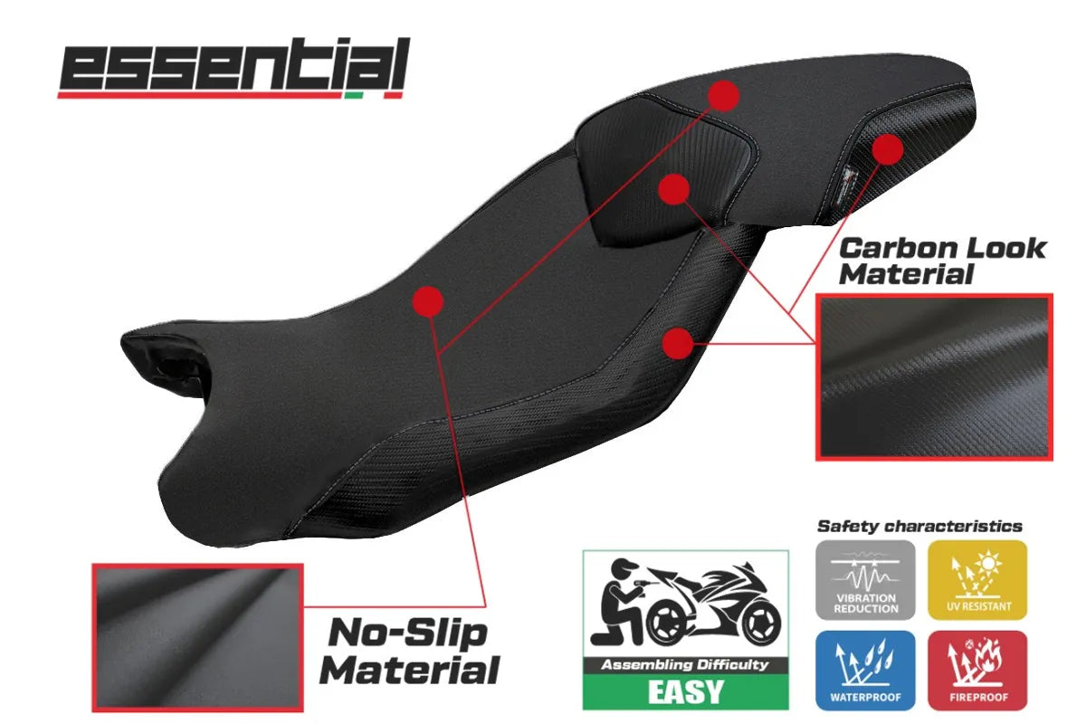 BMW S1000XR 2015-2020 Seat Cover TPZ Italia Essential Black