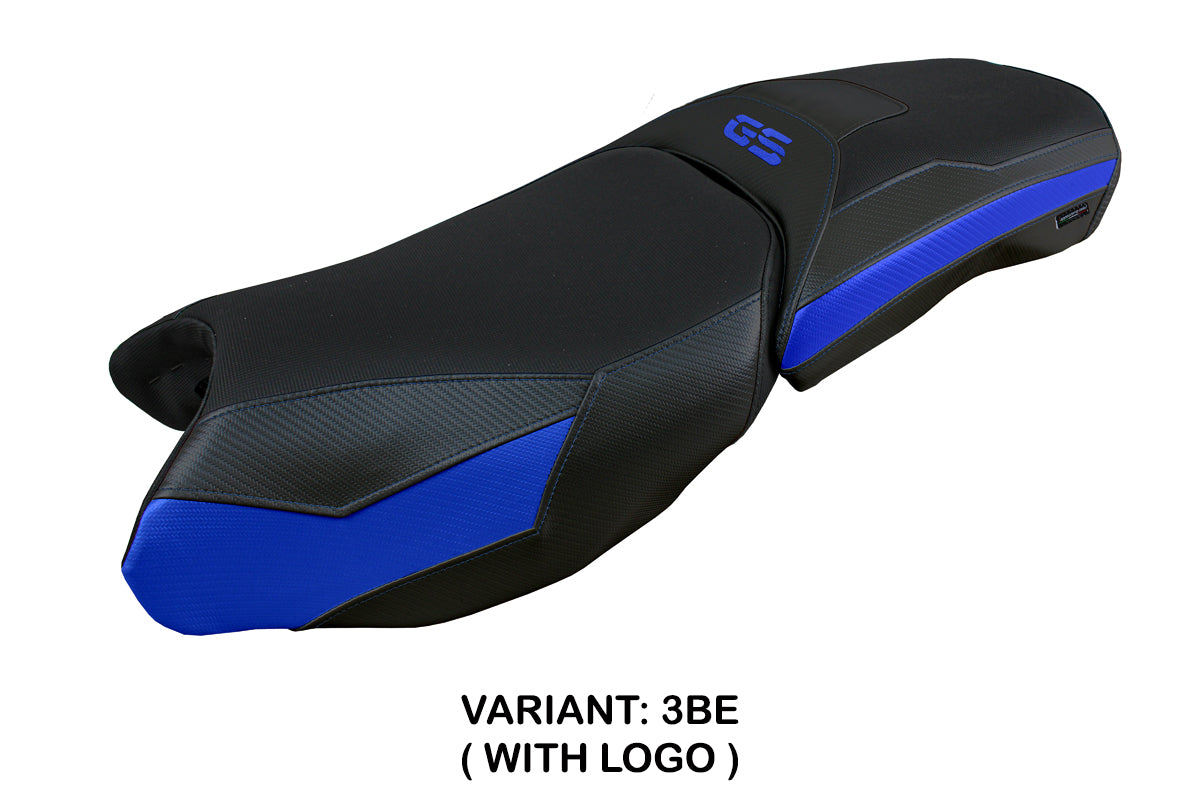 Funda de asiento para BMW R1250GS Adventure 2019-2024 Tappezzeria Italia TPZ en azul y negro