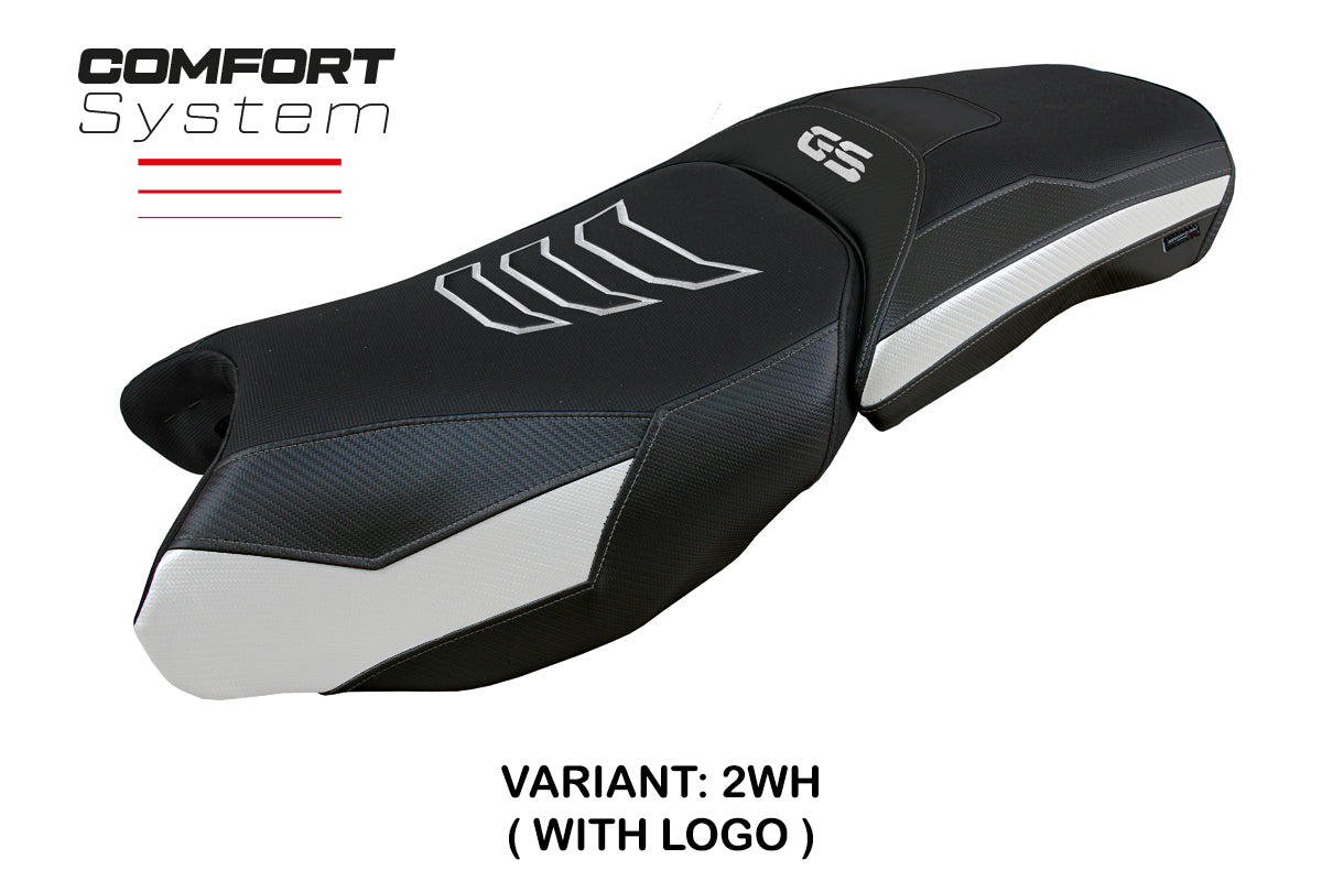 BMW R1250GS Adventure 2019-2024 Seat Cover Tappezzeria Italia TPZ Comfort in White and Black