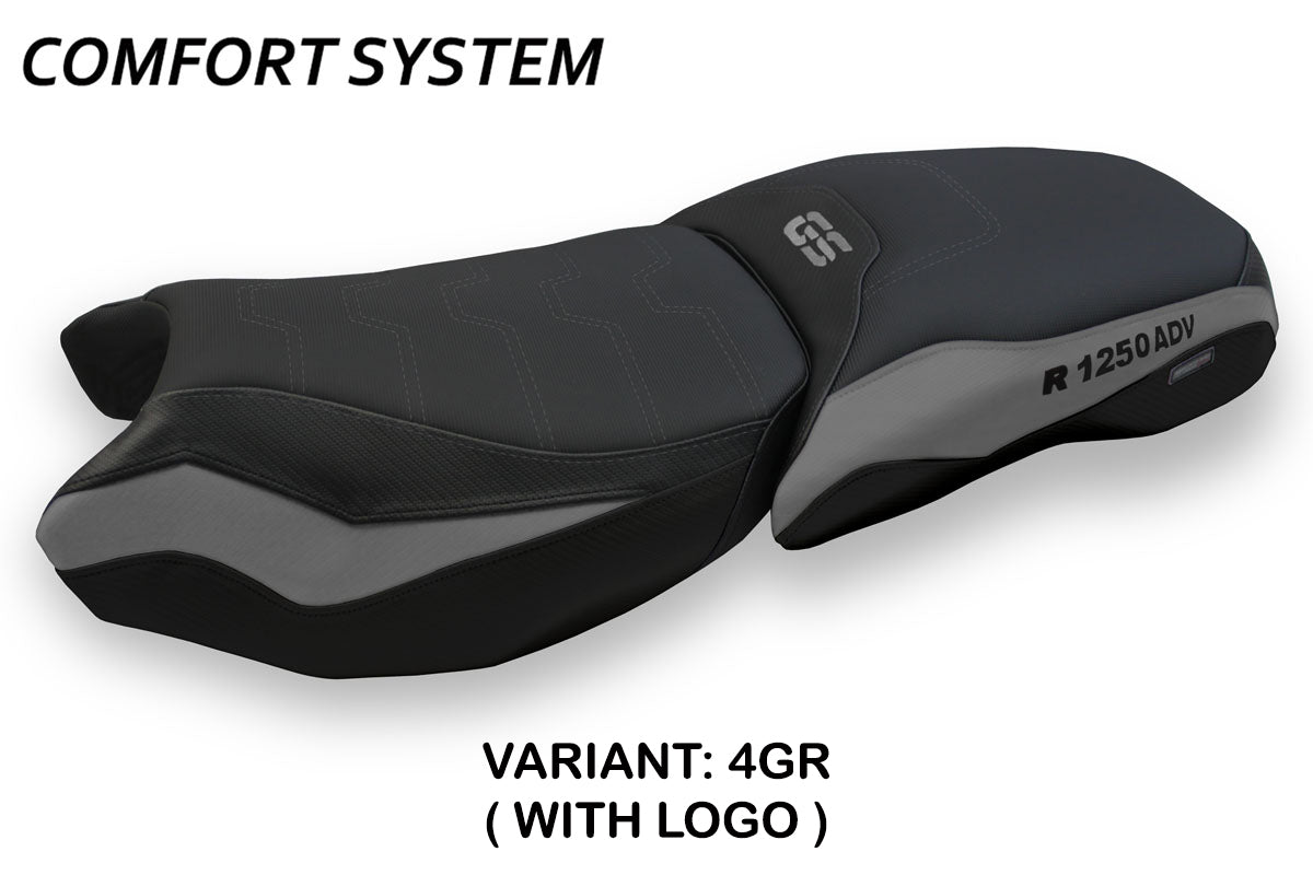 BMW R1250GS Adventure 2019-2024 Seat Cover Tappezzeria Italia TPZ Comfort in Grey and Black