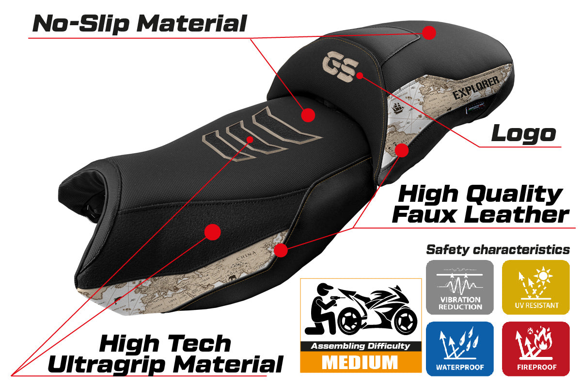 BMW R1250GS 2019-2023 Seat Cover Tappezzeria Italia TPZ in Maps Special Edition