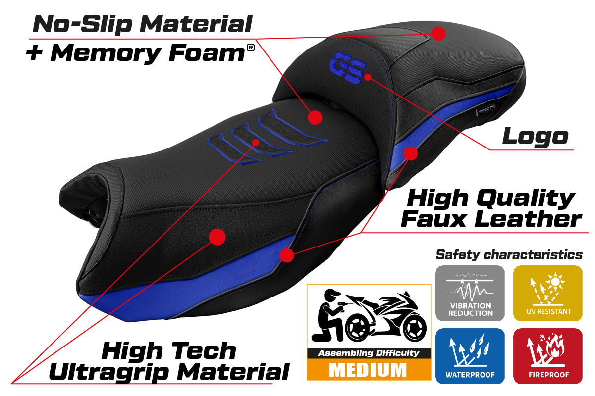 BMW R1250GS 2019-2023 Seat Cover Tappezzeria Italia TPZ Comfort in Blue SE