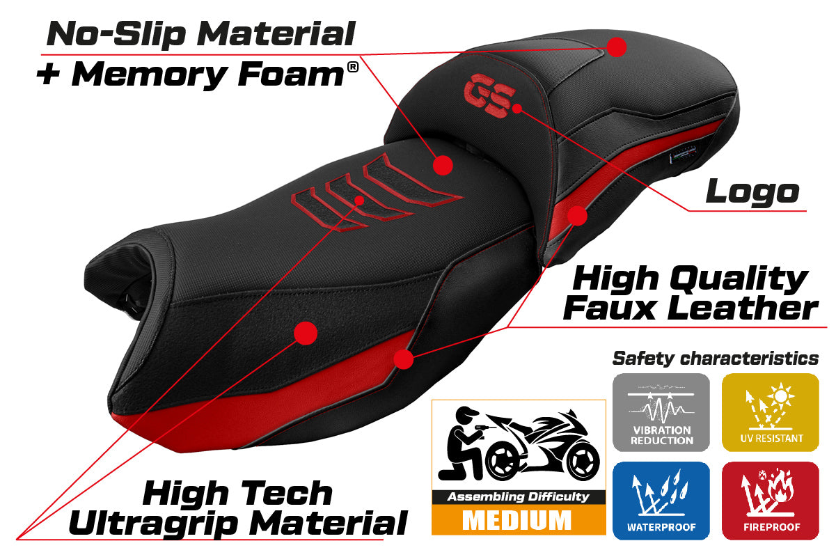 BMW R1250GS 2019-2023 Seat Cover Tappezzeria Italia TPZ Comfort in Red SE