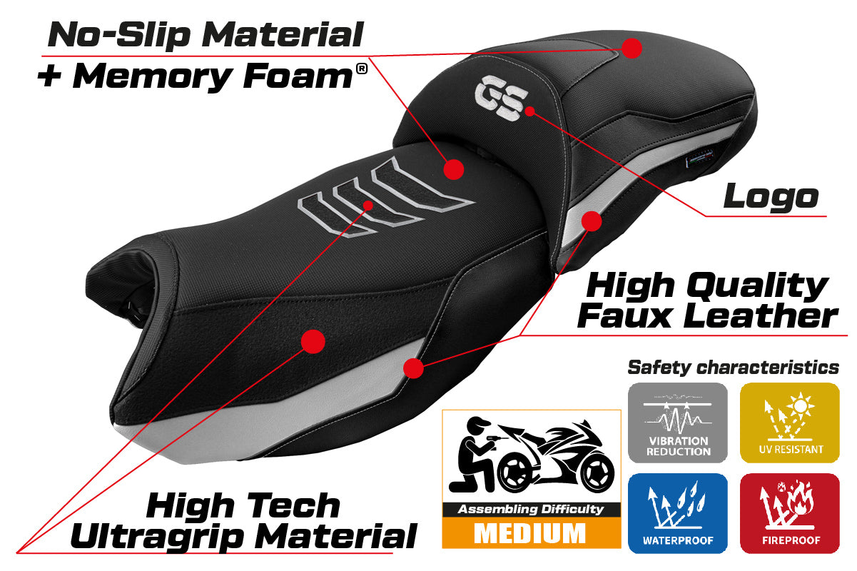 BMW R1250GS 2019-2023 Seat Cover Tappezzeria Italia TPZ Comfort in White SE