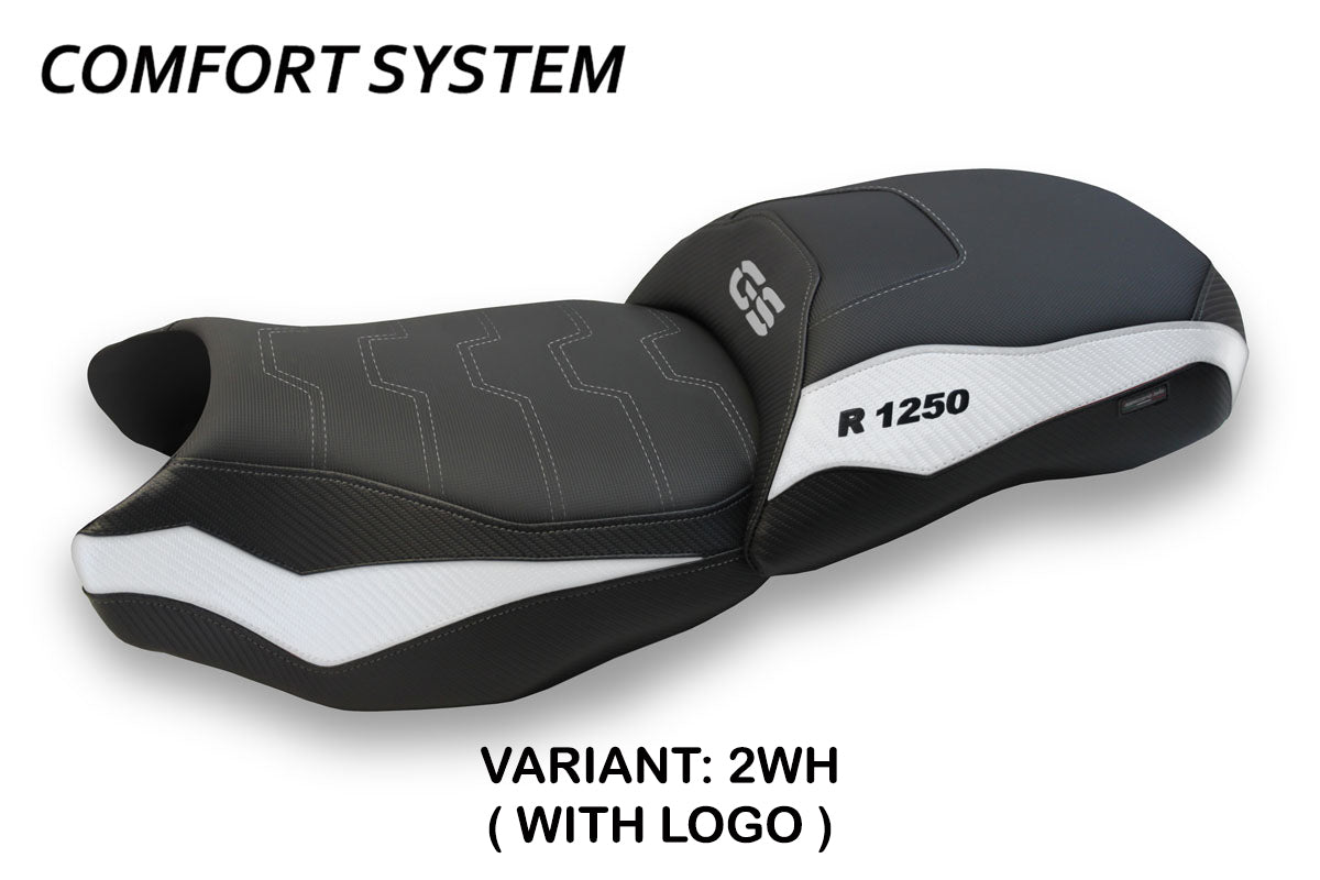 BMW R1250GS 2019-2023 Seat Cover Tappezzeria Italia TPZ Comfort in White and Black
