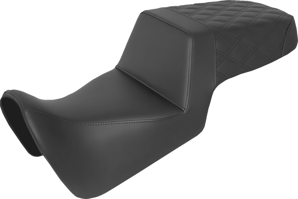 Asiento SADDLEMEN Step Up - Delantero liso/trasero con costura de celosía - Negro 821-34-173