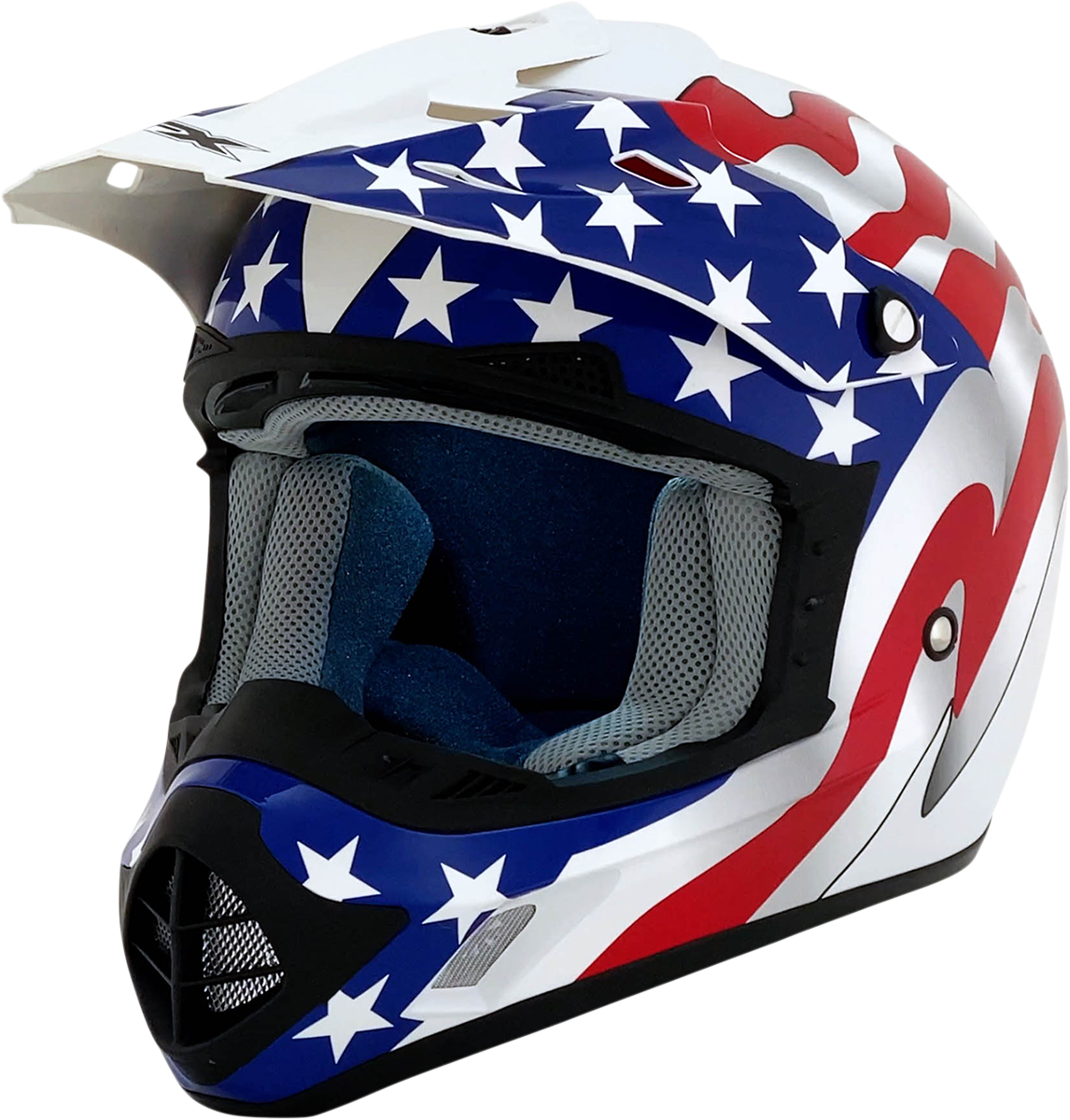 Casco de moto AFX FX-17 - Bandera - Blanco - XL 0110-2378