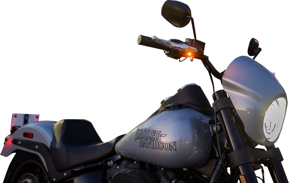 Intermitente delantero LED 2 en 1 para motocicleta KODLIN con luz de marcha - Negro K68500