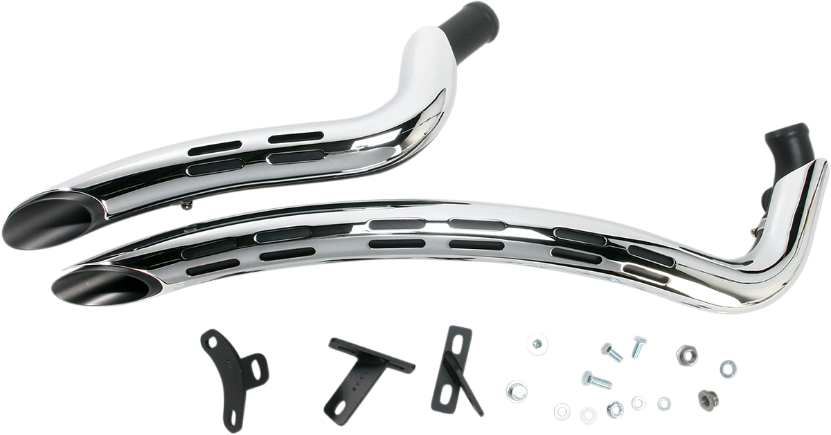 Escape Bassani Xhaust Sweeper en negro/cromado para Harley-Davidson Softail (1986-2016), Softail Rocker (2007-2011), Softail Breakout (2013-2016), Dyna (2006-2017) y 1SD2F