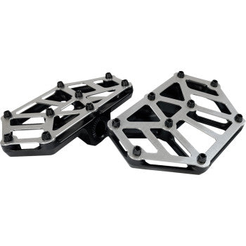 Minitablas de piso KODLIN USA NXL - Negras con cubierta de acero inoxidable K73254