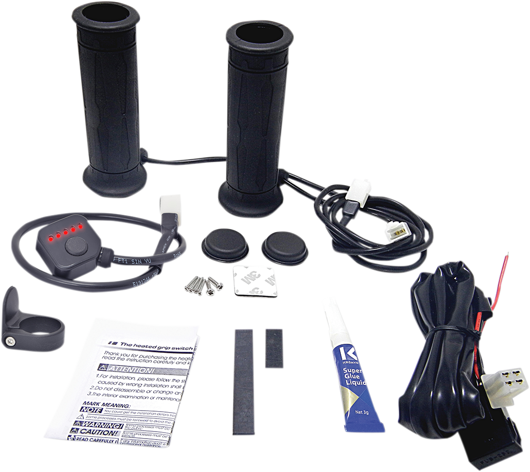 Puños KOSO NORTH AMERICA - Calefactables - Acelerador giratorio - 5 niveles - 7/8" SOLO PARA MANILLARES DE 7/8" AM10703G