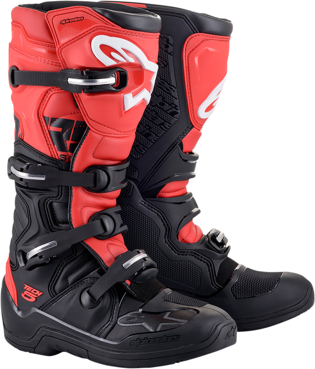 Botas ALPINESTARS Tech 5 - Negro/Rojo - Talla 10 de EE. UU. 10/13/2015