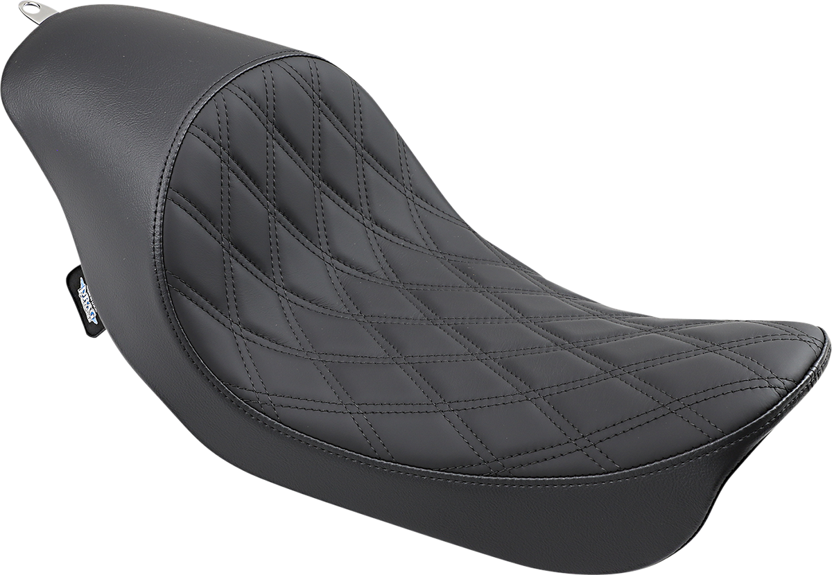 Asiento DRAG SPECIALTIES - 3/4 Low Solo - Costuras de diamante - Negro 0803-0543