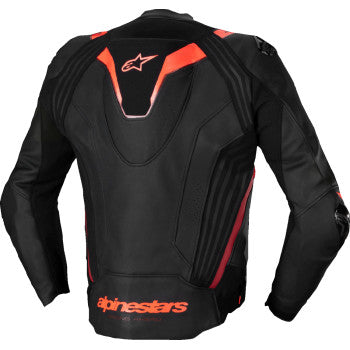 Chaqueta de cuero ALPINESTARS Missile v3 Ignition - Negro/Rojo Fluo/Rojo Oscuro - Talla 46 EE. UU. / 56 UE 3100325-1365-56