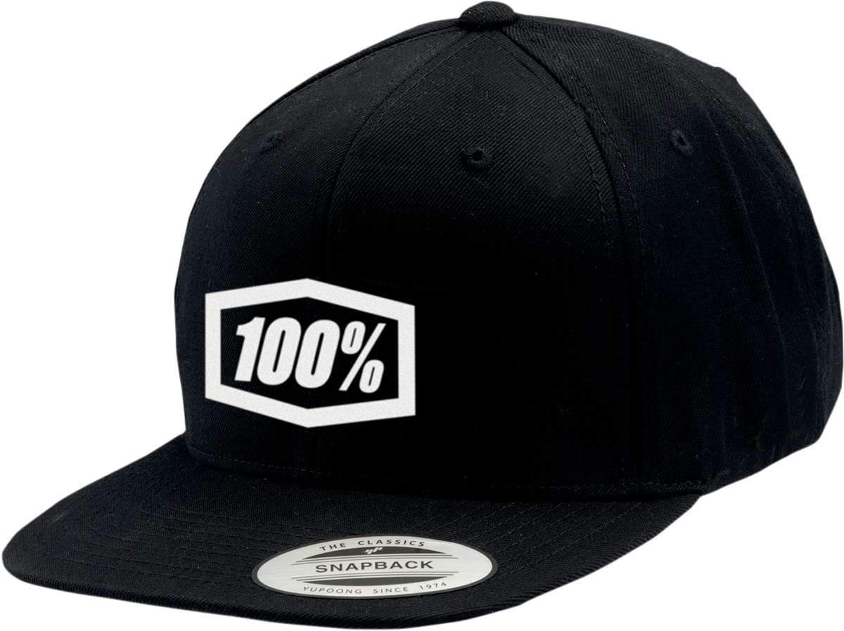 Gorra Snapback 100% Icon - Negro/Blanco 20044-00000