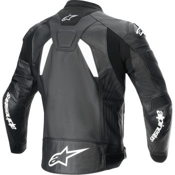 Chaqueta de cuero ALPINESTARS GP Plus R v4 Airflow - Negro/Blanco - Talla 38 EE. UU. / 48 UE 3100624-12-48
