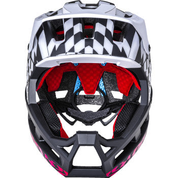 Casco de bicicleta KALI DH Invader - LTD Glitch - Negro mate/Blanco/Rojo - XS-M 0211323216
