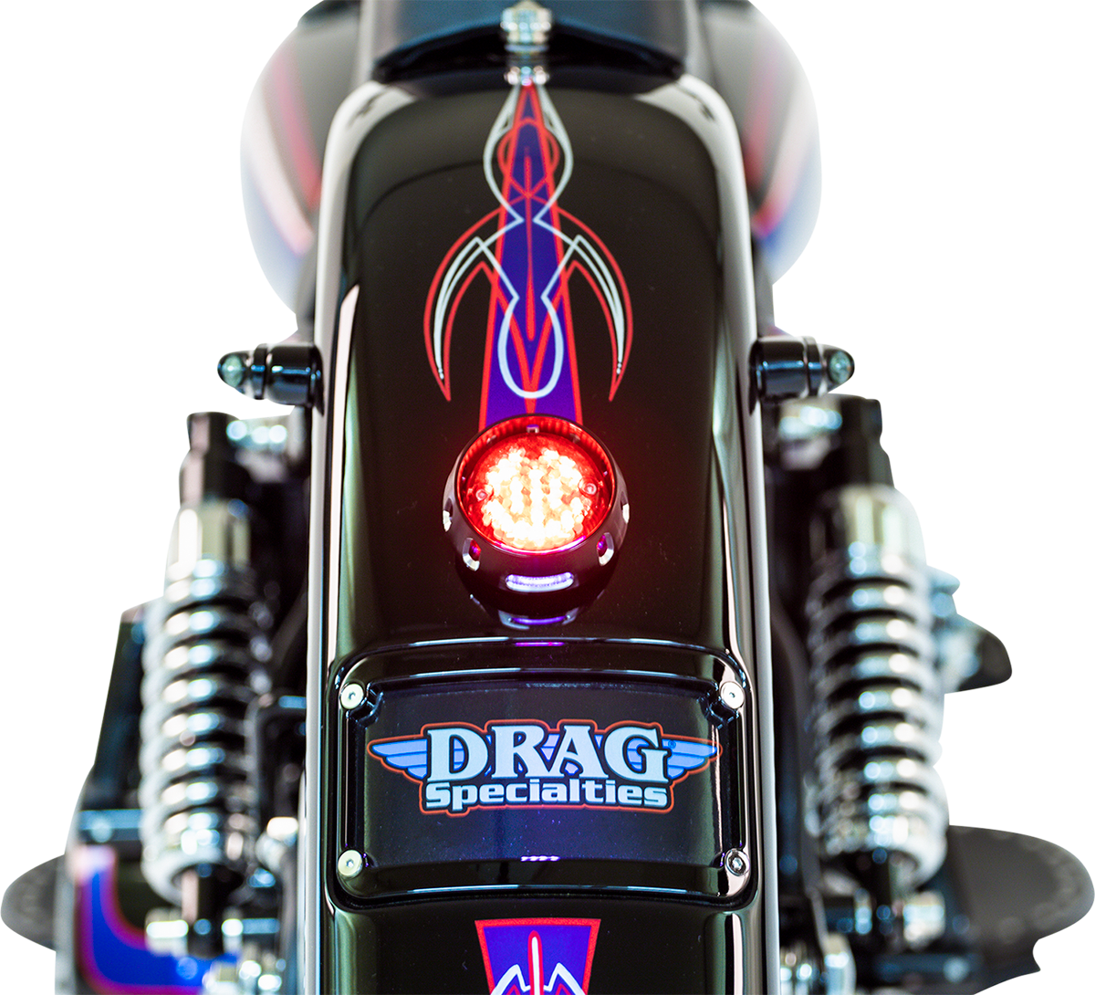 DRAG SPECIALTIES Soporte para luz trasera/matrícula - Negro L24-0437ABRLEDE