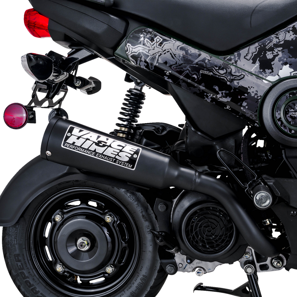Escape Vance & Hines para Honda Navi 2017-2023, sistema completo Upsweep, color negro, 48241