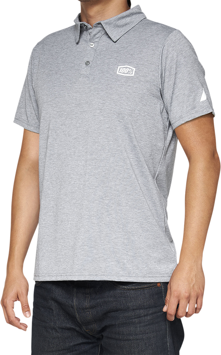 Polo 100% Corpo - Gris jaspeado/Blanco - Talla pequeña 35019-252-10