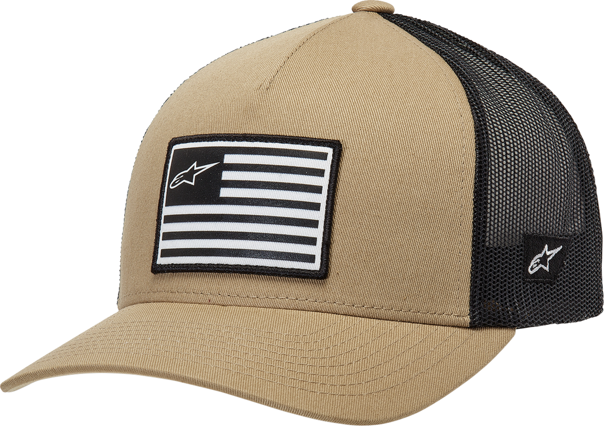 Gorra Snapback con bandera de ALPINESTARS - Arena/Negro - Talla única 1211810132310OS