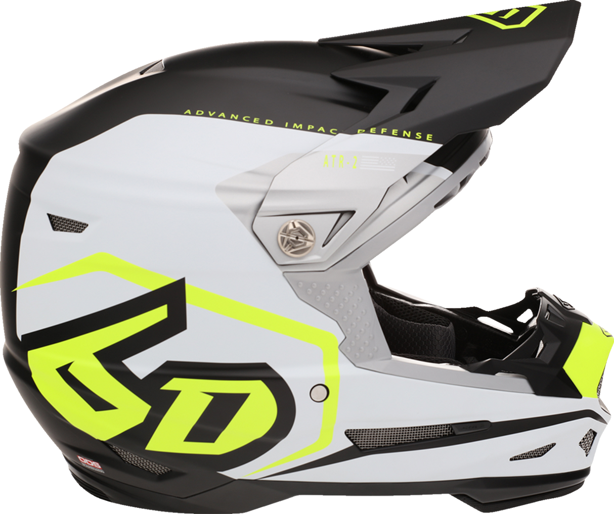 Casco de motocicleta 6D ATR-2 - Delta - Amarillo neón - Talla pequeña 12-3425