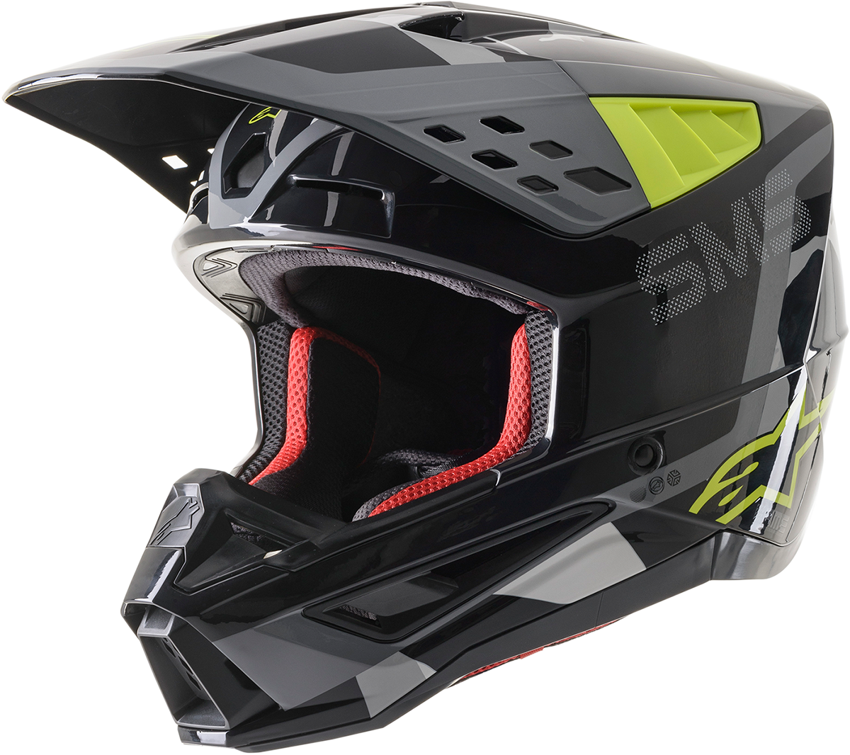 ALPINESTARS SM5 Motorcycle Helmet - Rover - Gray/Yellow - Large 8303921-1592-LG