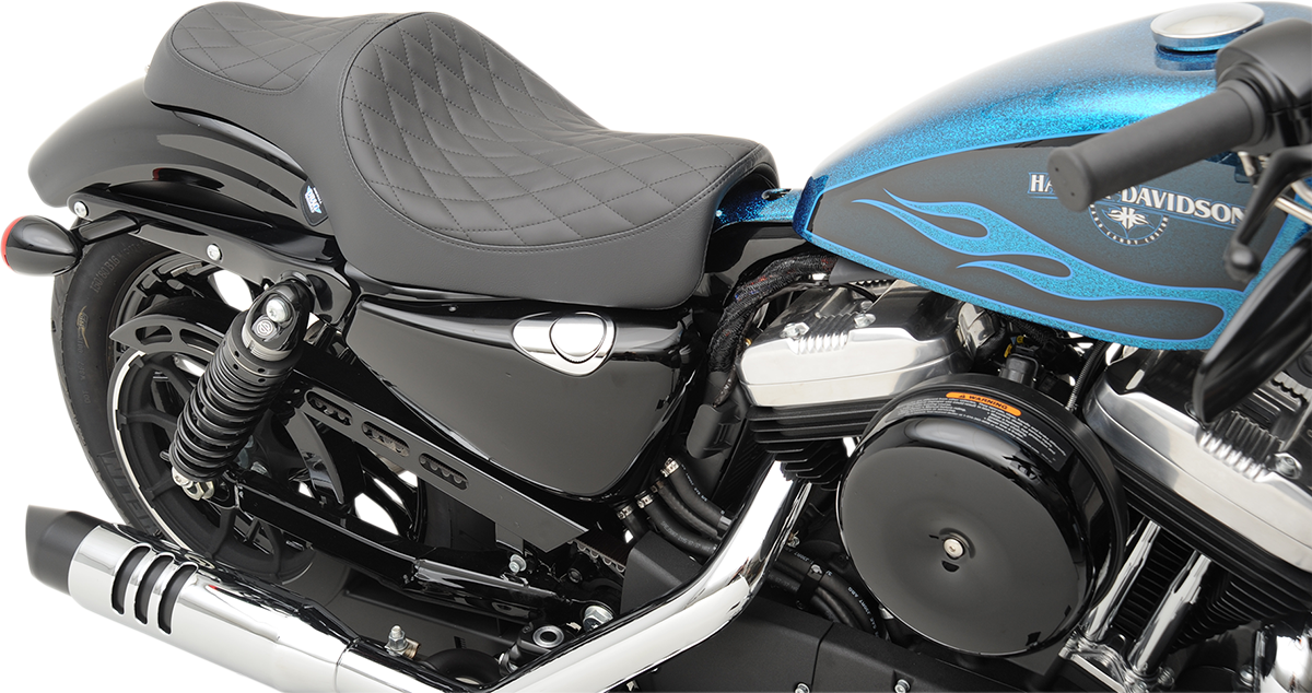 DRAG SPECIALTIES Caballero Asiento Diamond para 2 personas - '04-'22 XL SIN PARACHOQUES DE GOMA 0804-0669