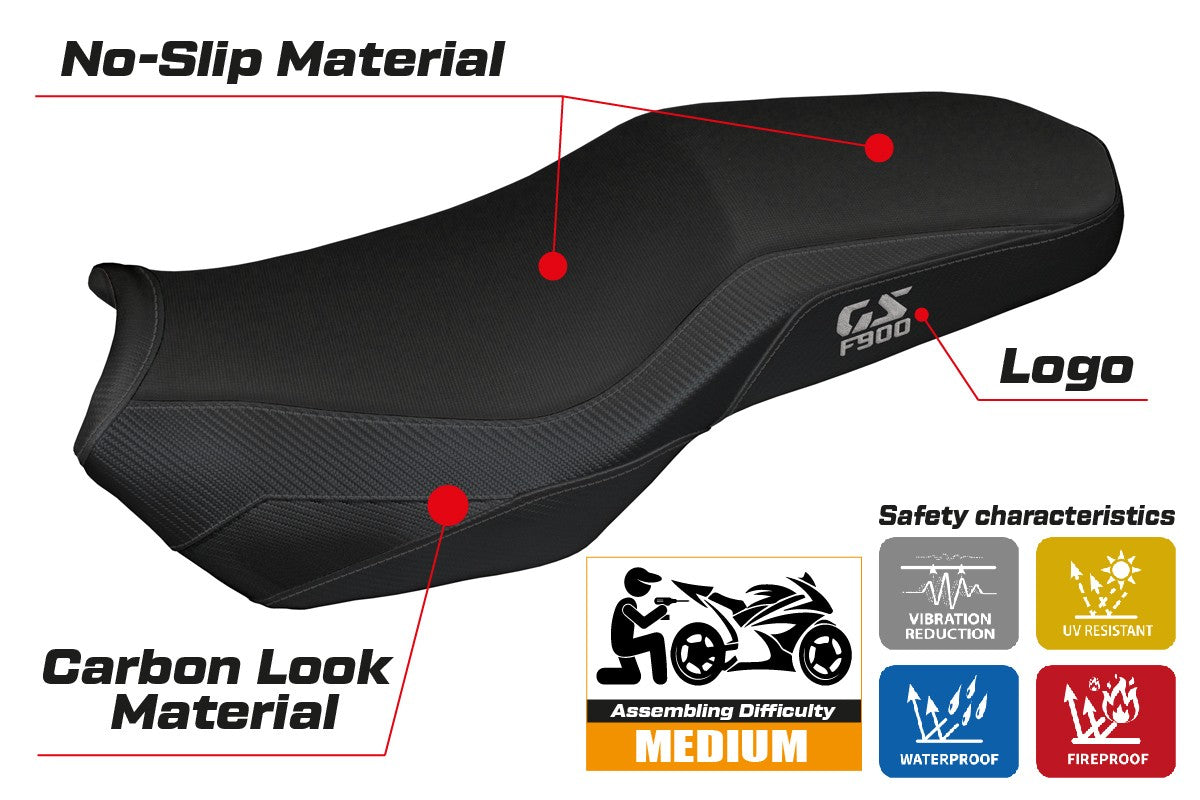 BMW F900GS Adventure 2025-2026 Seat Cover Tappezzeria Italia TPZ Black