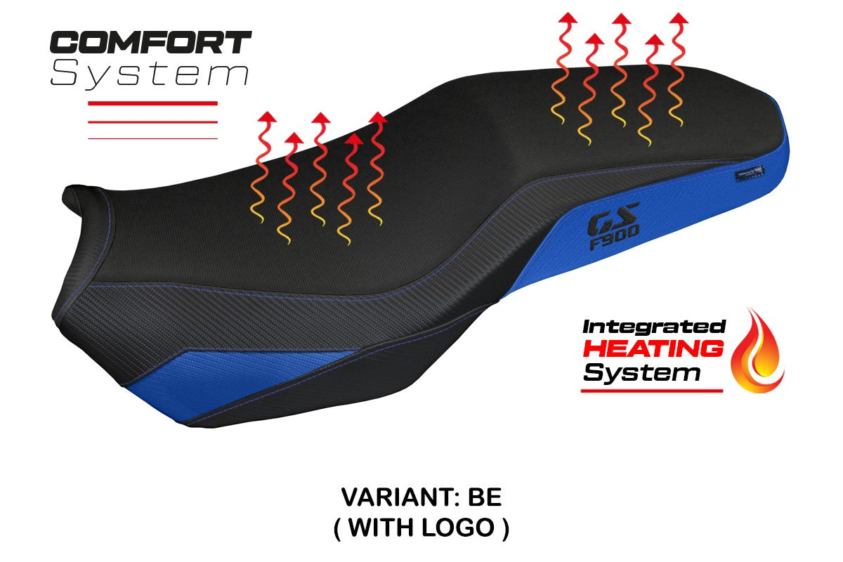 BMW F900GS Adventure 2025-2026 Seat Cover TPZ Italia Heated Comfort Blue Black