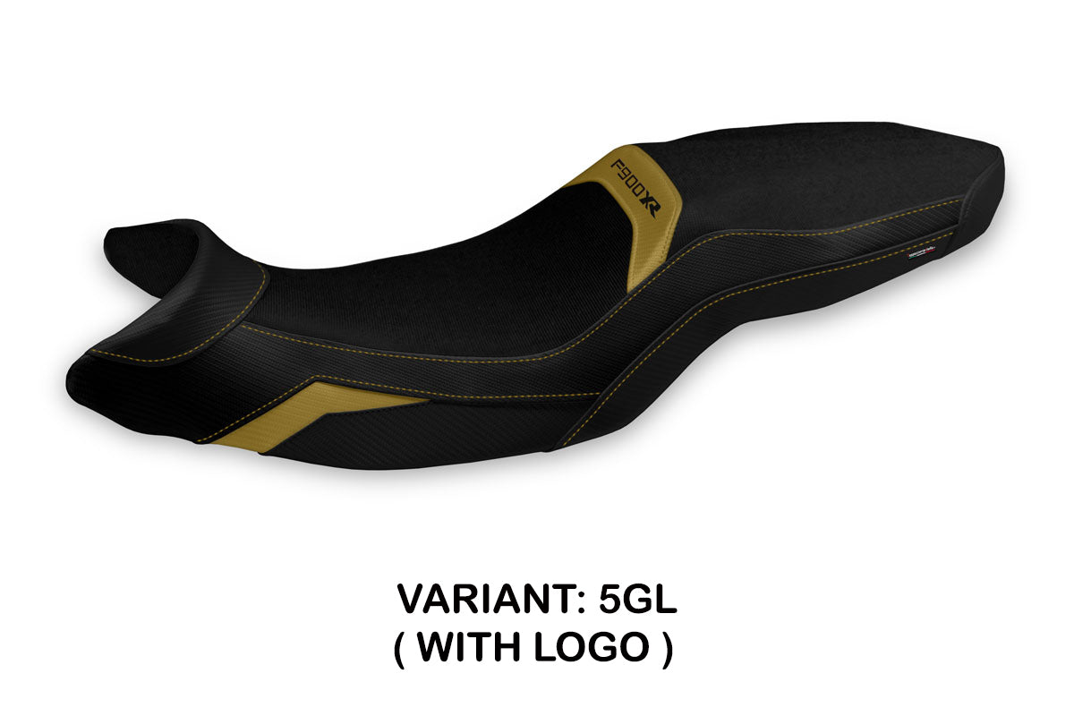 BMW F900XR 2019-2026 Seat Cover Tappezzeria Italia TPZ in Gold and Black