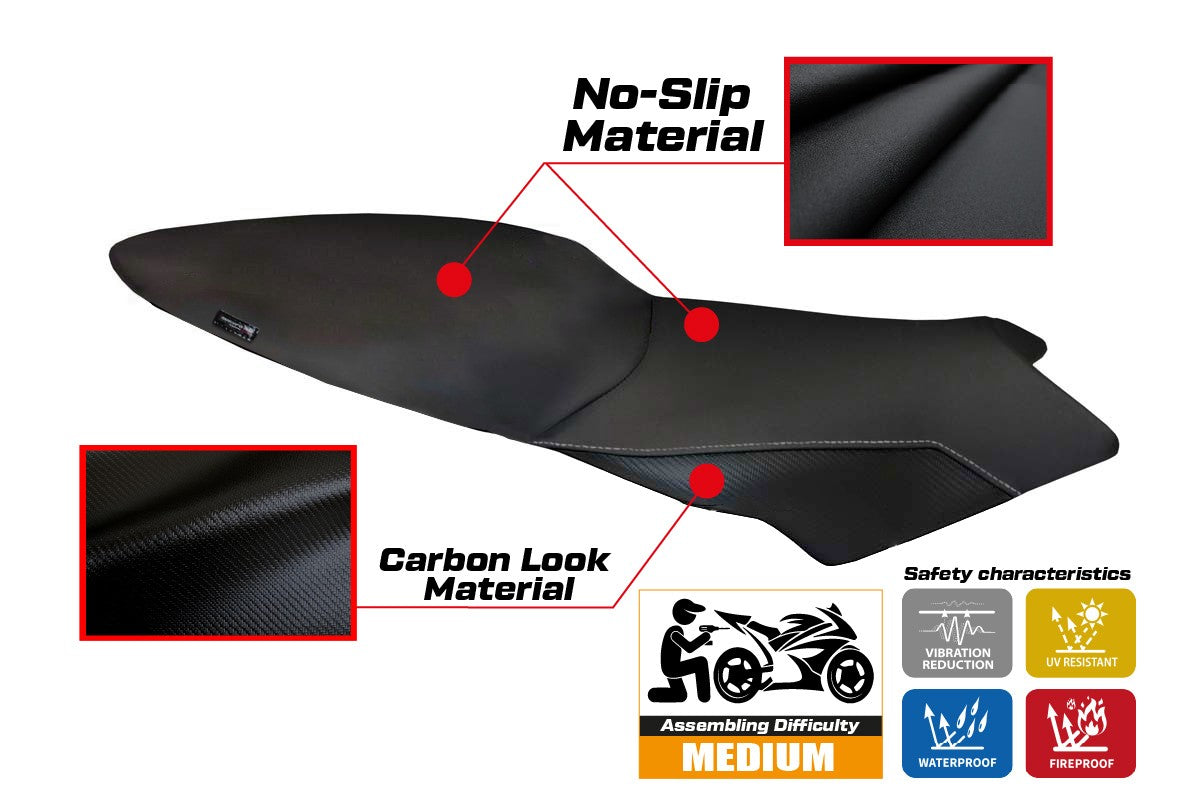BMW K1200S 2004-2008 Seat Cover TPZ Italia Essential Black