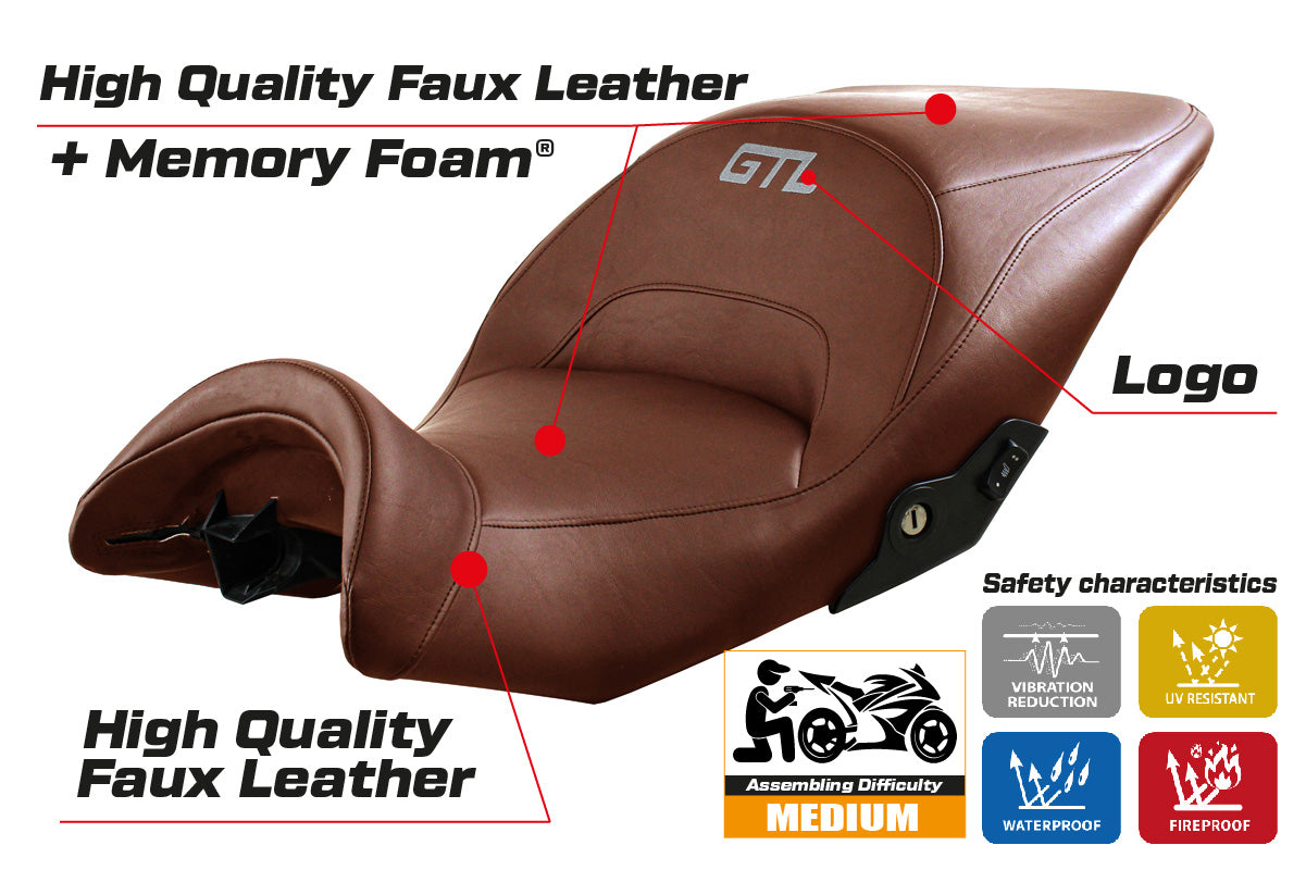 Funda de asiento BMW K1600GTL 2010-2025 Tappezzeria Italia TPZ Comfort en marrón