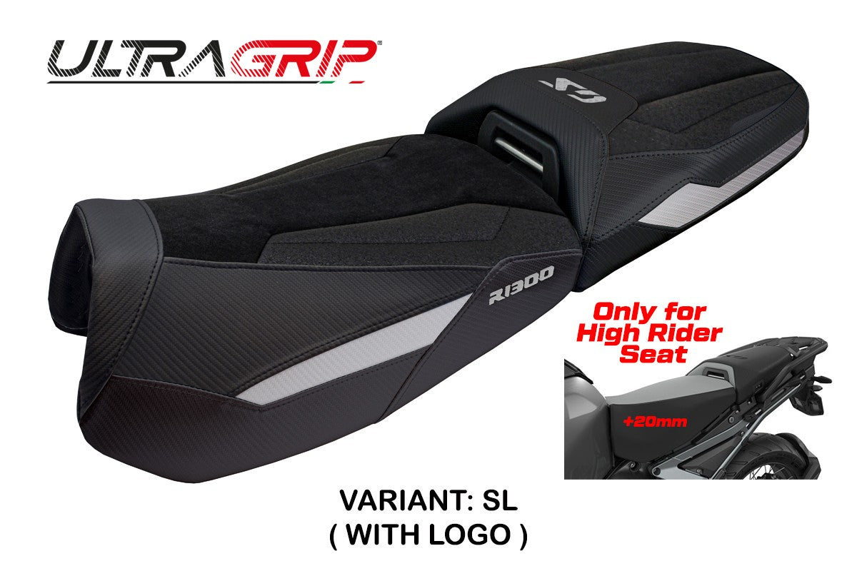 BMW R1300GS Adventure 2024-2026 Seat Cover Tappezzeria Italia TPZ Ultragrip Silver black
