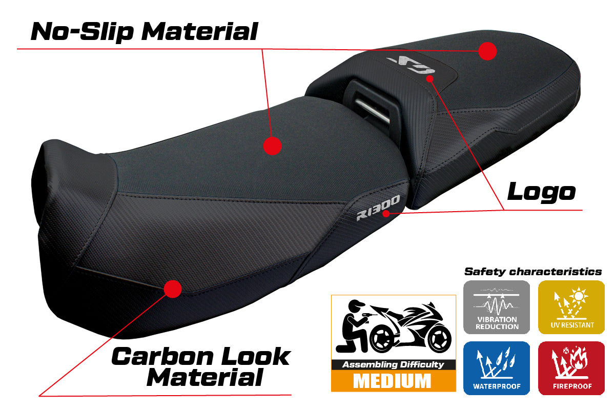 BMW R1300GS Adventure 2024 2025 Seat Cover Tappezzeria Black