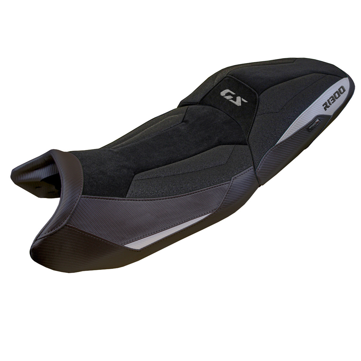 BMW R1300GS 2023-2025 Touring Seat Cover Tappezzeria Italia TPZ Ultragrip in Silver and Black
