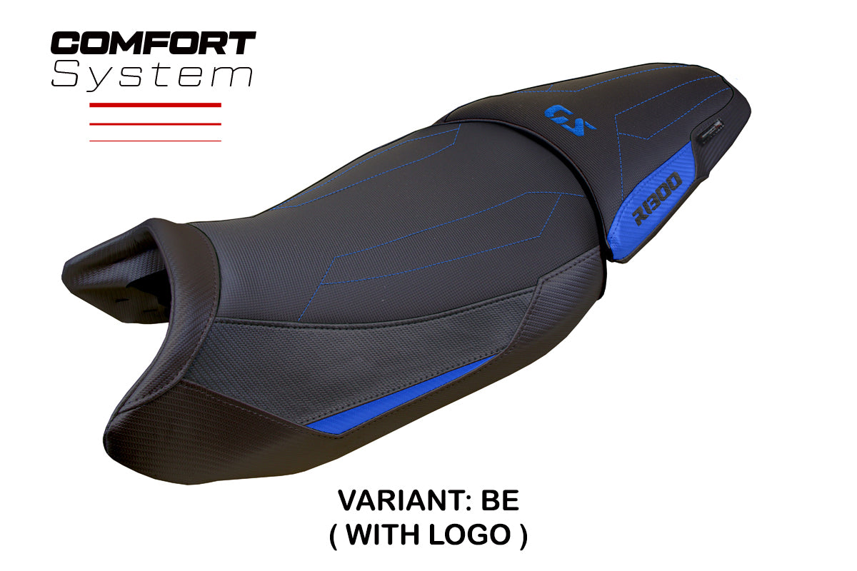 Funda de asiento estándar para BMW R1300GS 2023-2025 Tappezzeria Italia TPZ Comfort en azul y negro
