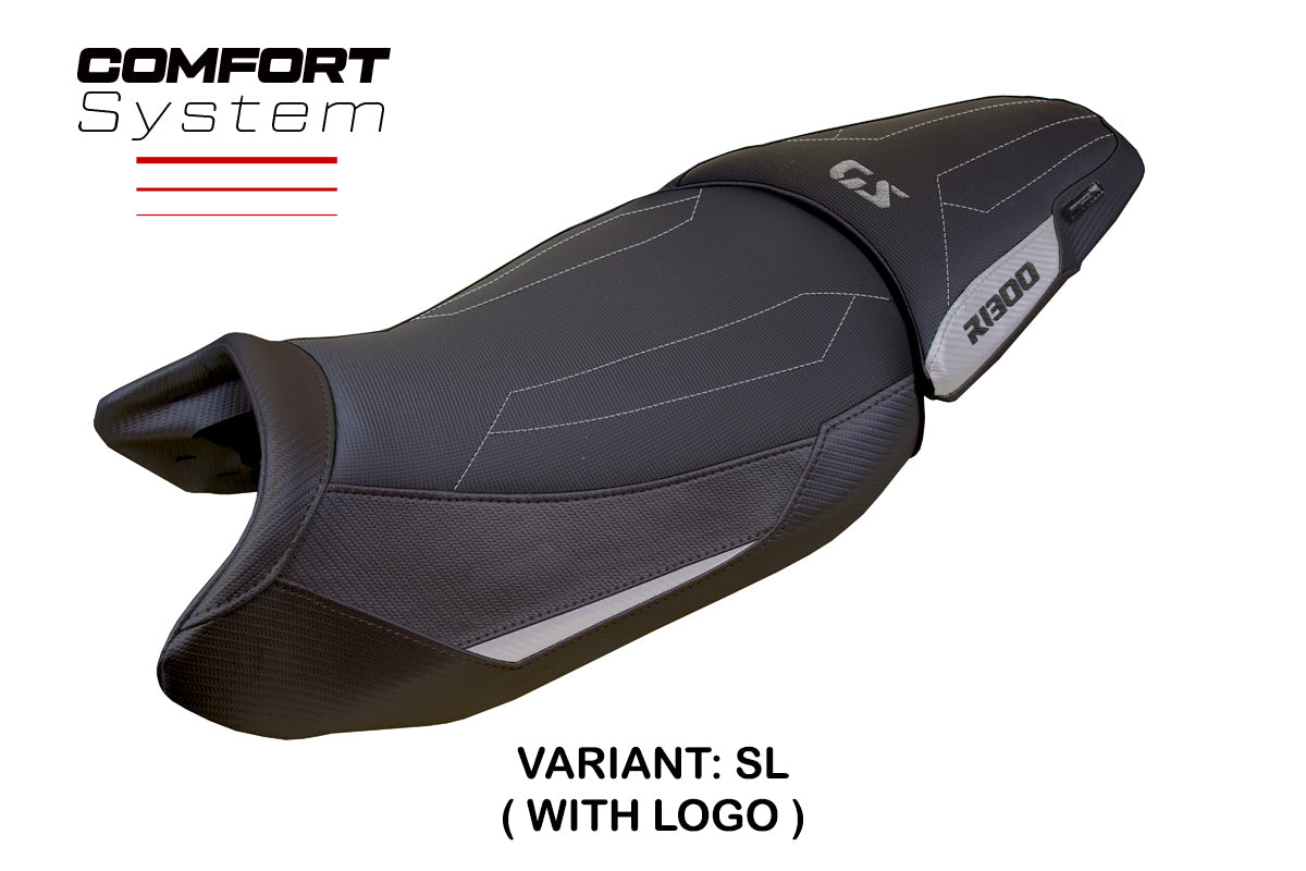 BMW R1300GS 2023-2025 Standard Seat Cover Tappezzeria Italia TPZ Comfort in Silver and Black