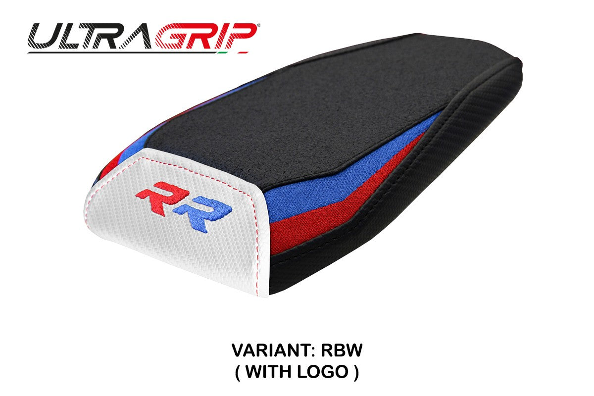 Funda de asiento BMW M1000RR 2023-2025 Tappezzeria Italia TPZ Ultragrip Rojo Azul Blanco Negro