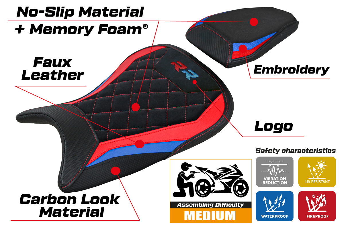 BMW S1000RR M Sport 2019-2026 Seat Cover Tappezzeria Italia TPZ Comfort in HP Diamond