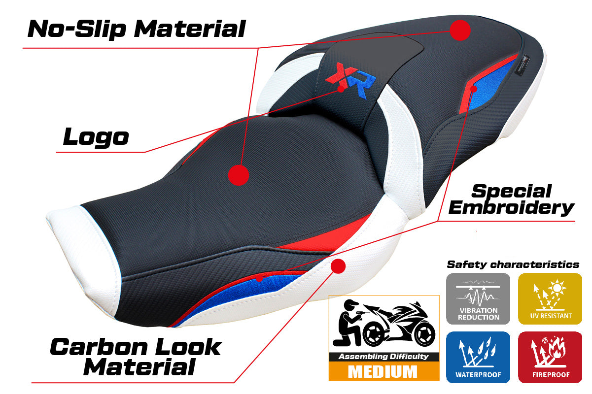 BMW S1000XR 2024-2025 Seat Cover Tappezzeria Italia TPZ in Red Blue White and Black