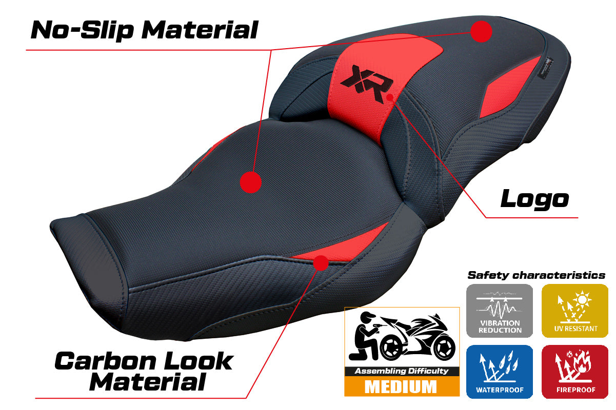 BMW S1000XR 2024-2025 Seat Cover Tappezzeria Italia TPZ in Red Black