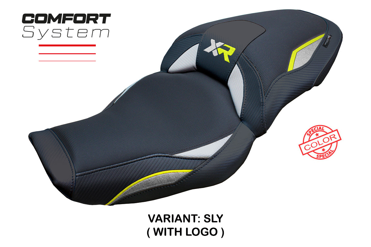 BMW S1000XR 2024-2025 Seat Cover Tappezzeria Italia TPZ Comfort in Silver Yellow and Black