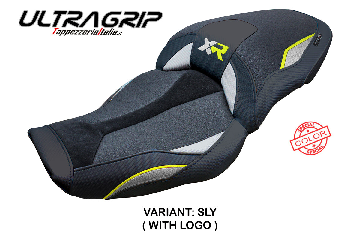 BMW S1000XR 2024-2025 Seat Cover Tappezzeria Italia TPZ Ultragrip in Silver Yellow and Black