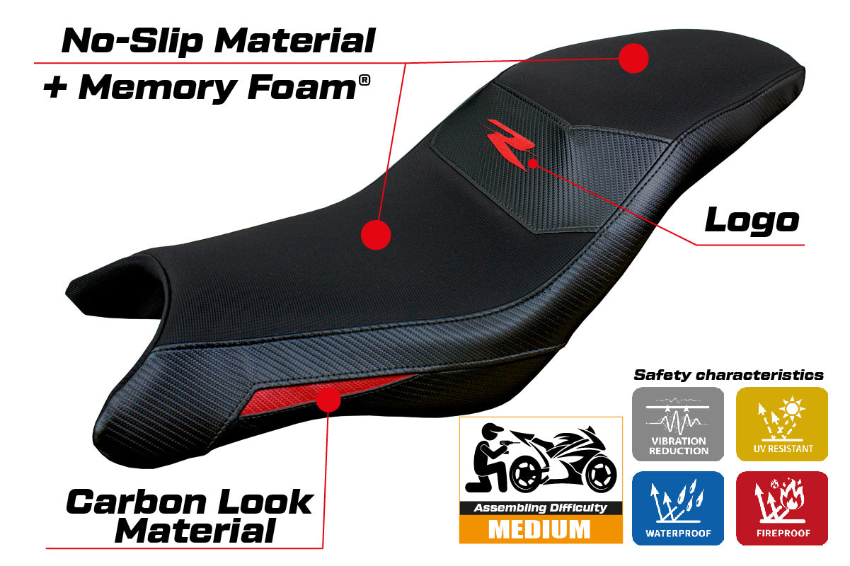 BMW G310R 2021-2026 Seat Cover Tappezzeria Italia TPZ Comfort in Red and Black
