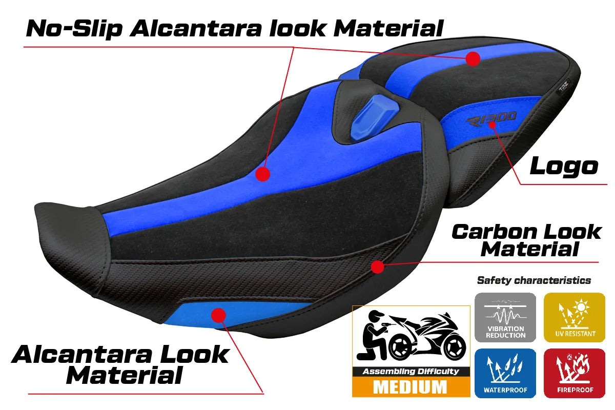 BMW R1300R 2025-2026 Seat Cover TPZ Italia Velvet Blue