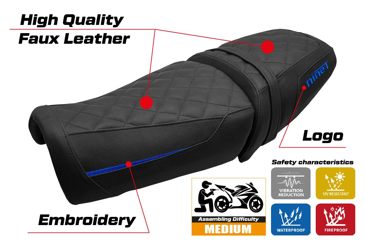 BMW R12 NINE T 2025-2026 Seat Cover TPZ Italia Blue Black