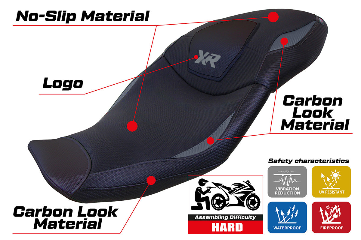 BMW S1000XR 2020-2023 Seat Cover Tappezzeria Italia TPZ in Grey and Black