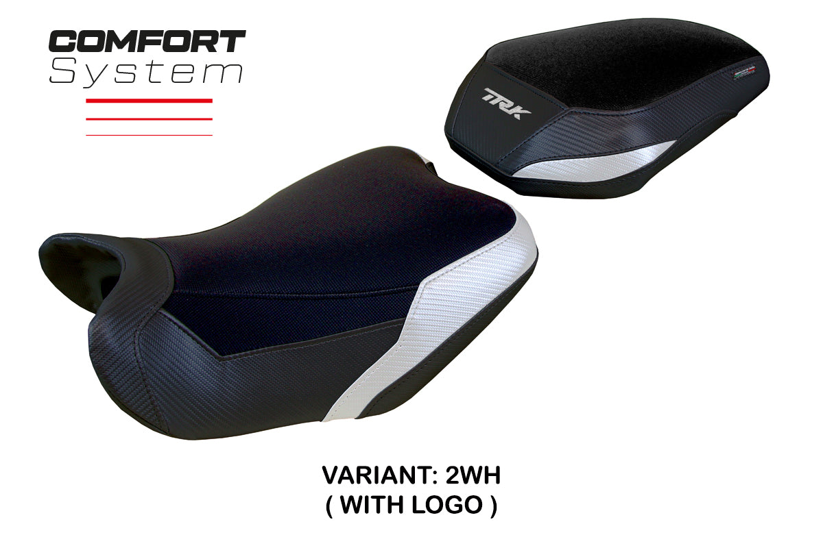 Benelli TRK 702 2023-2026 Seat Cover Tappezzeria Italia TPZ Comfort in Whiteand Black