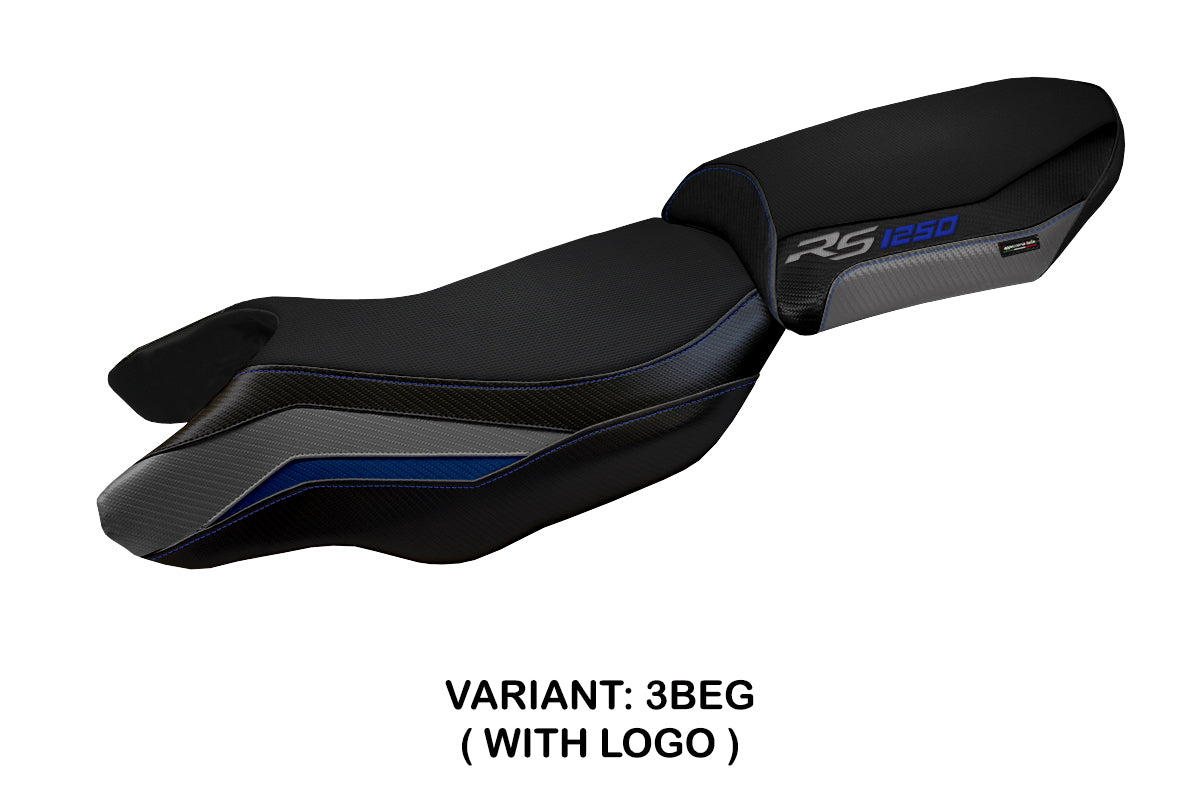 BMW R1250RS 2020-2024 Seat Cover Tappezzeria Italia TPZ in Blue, Grey and Black